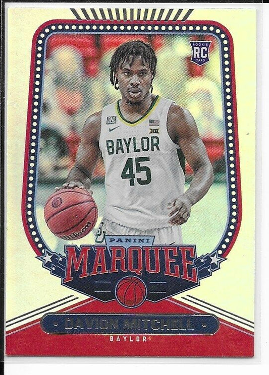 2020-21 Chronicles Dp Marquee Silver Foil Rookie- Davion Mitchell Kings!