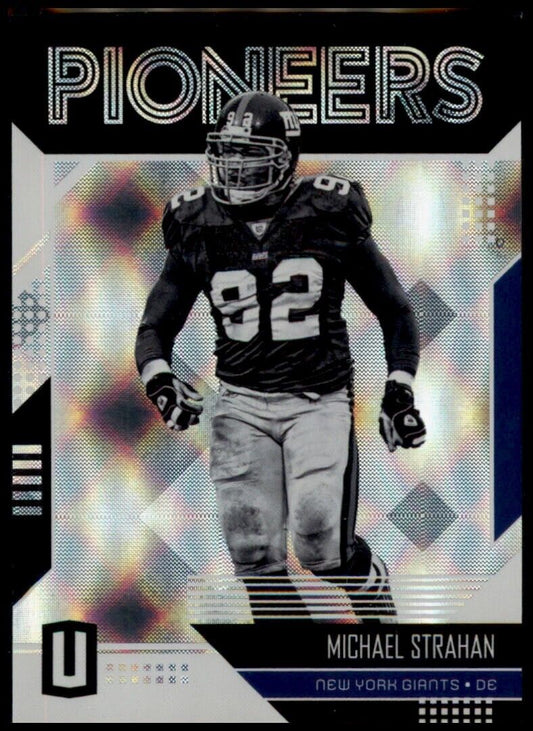 2018 panini unparalleled pioneers #2 michael strahan new york giants