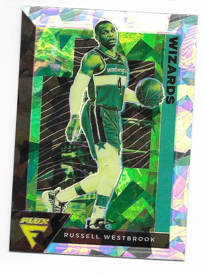 2020-21 Flux Silver Cracked Ice Prizm- Russell Westbrook Wizards