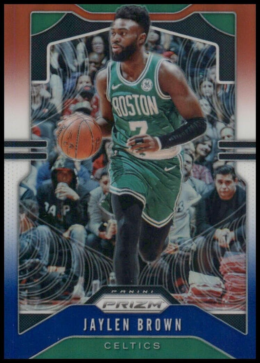 Jaylen brown 2019-20 panini prizm red white blue prizm #40 boston celtics