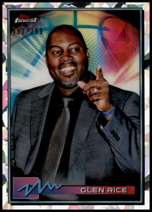 2021 topps finest basketball atomic refractor  /299 glen rice