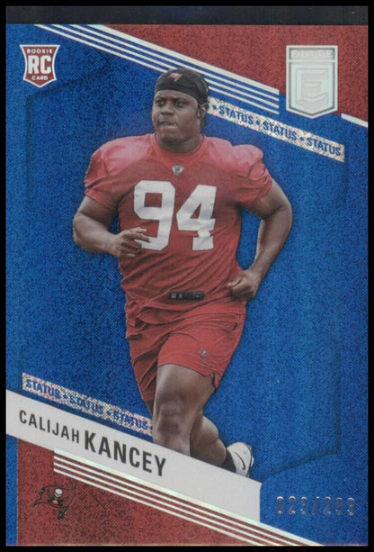 Calijah kancey bucaneers 2023 panini donruss elite rookie blue #/299