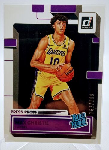 2022-23 Panini Donruss Rated Purple Press Proof /199 Max Christie #234 Rookie Rc