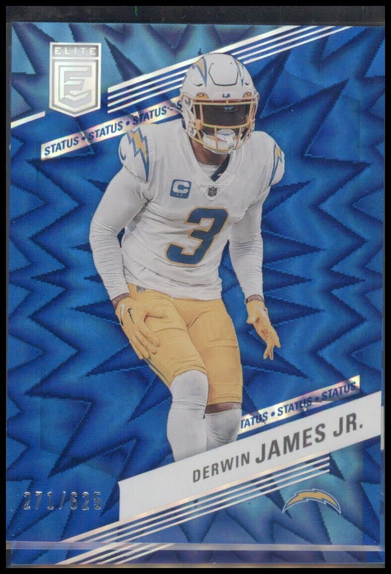 2023 panini donruss elite blue status  sp /625 derwin james