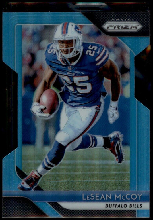 Lesean mccoy 2018 prizm light blue /199 die cut buffalo bills #175