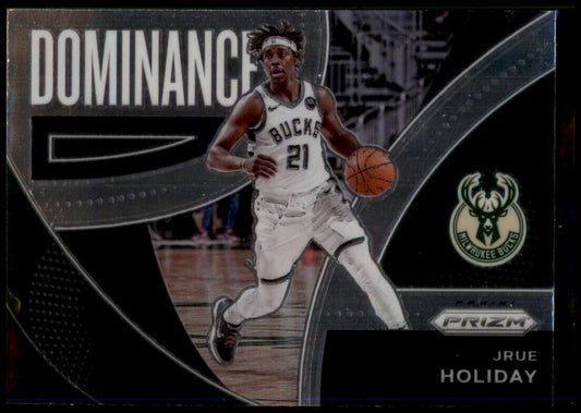 2021-22 panini prizm dominance jrue holiday milwaukee bucks #19