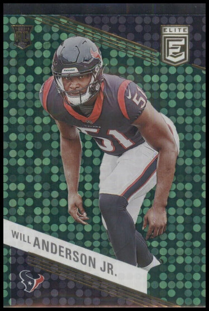 2023 donruss elite will anderson jr green disco rookie houston texans rc