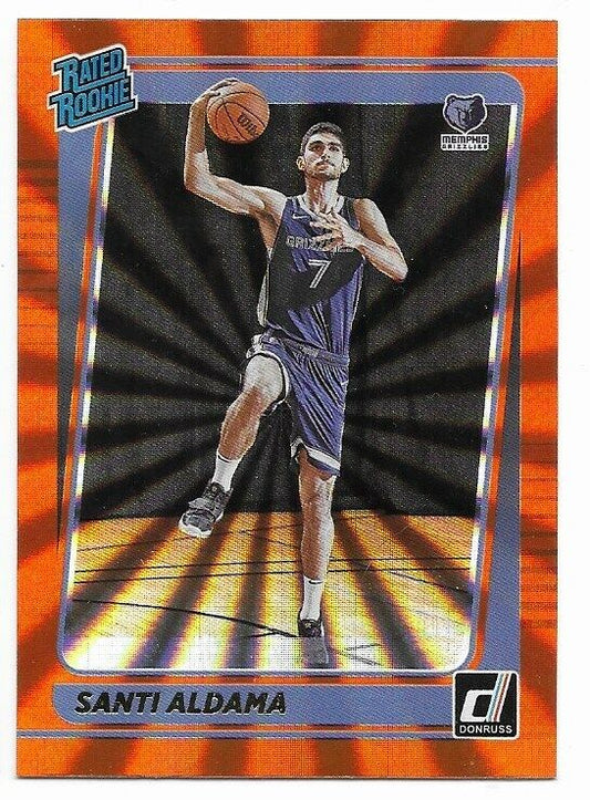 2021-22 Donruss Orange Lazer Rated Rookie- Santi Aldama Memphis Grizzlies!