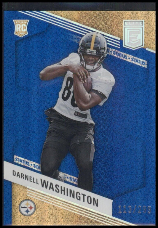 Darnell washington 2023 panini donruss elite rookie blue #/299