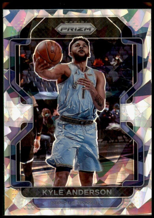 2021-22 panini prizm silver cracked ice #211 kyle anderson memphis grizzlies