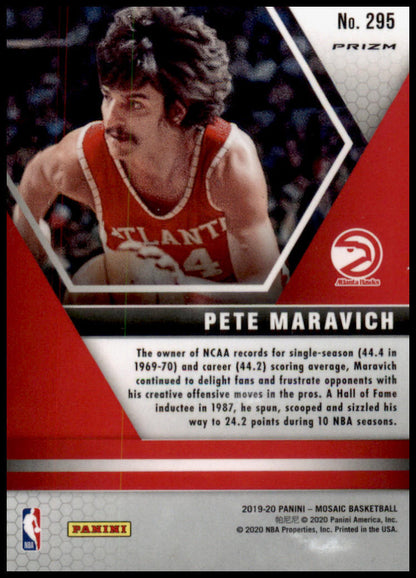 2019-20 Panini Mosaic #295 Pete Maravich Reactive Orange