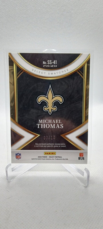 2022 Panini Select Swatches Gold Prizm Patch /10 Michael THomas NO Saints