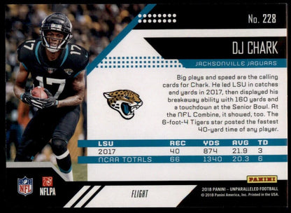 2018 panini unparalleled flight dj chark #228 rc jacksonville jaguars