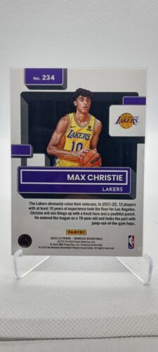 2022-23 Panini Donruss Rated Purple Press Proof /199 Max Christie #234 Rookie Rc